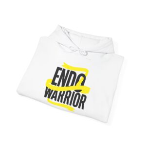 Hooded Sweatshirt - Yellow Endometriosis Awareness Ribbon - I Am 1 in 10 Design