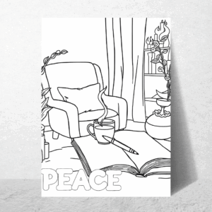 Peace Coloring Sheet - Single (Printable Download)